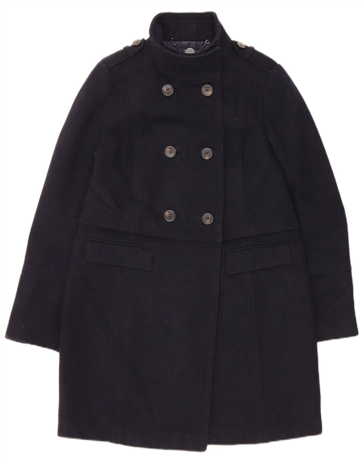 Casaco feminino Marks & Spencer com peito duplo Reino Unido 12 médio azul marinho