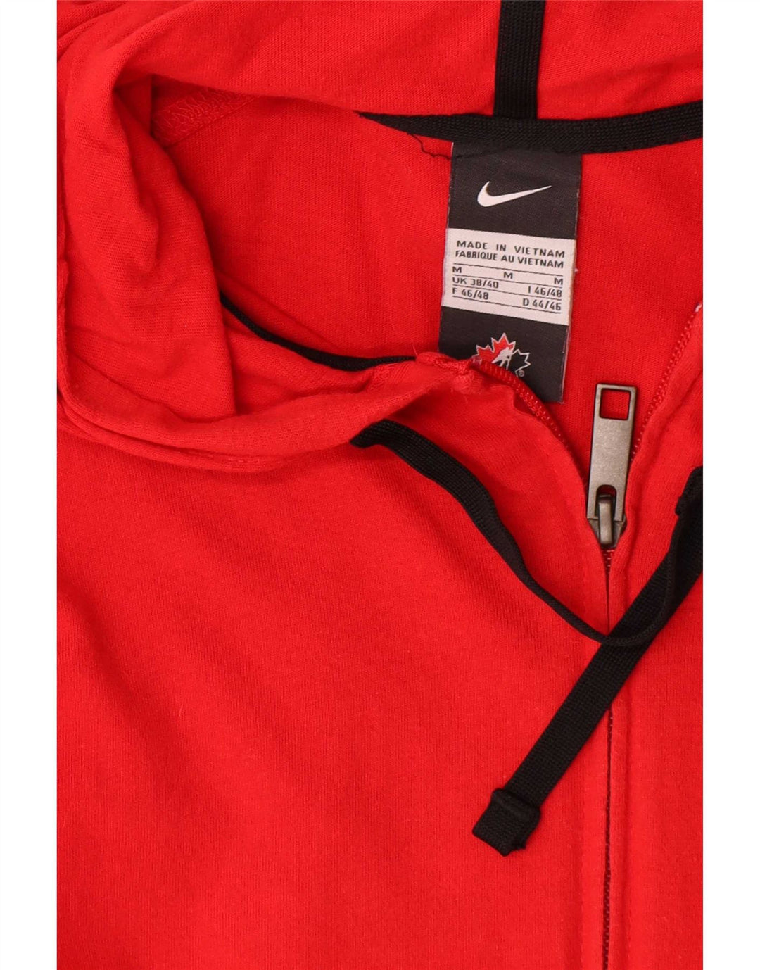 Suéter masculino Nike Canada Graphic Zip com capuz médio algodão vermelho