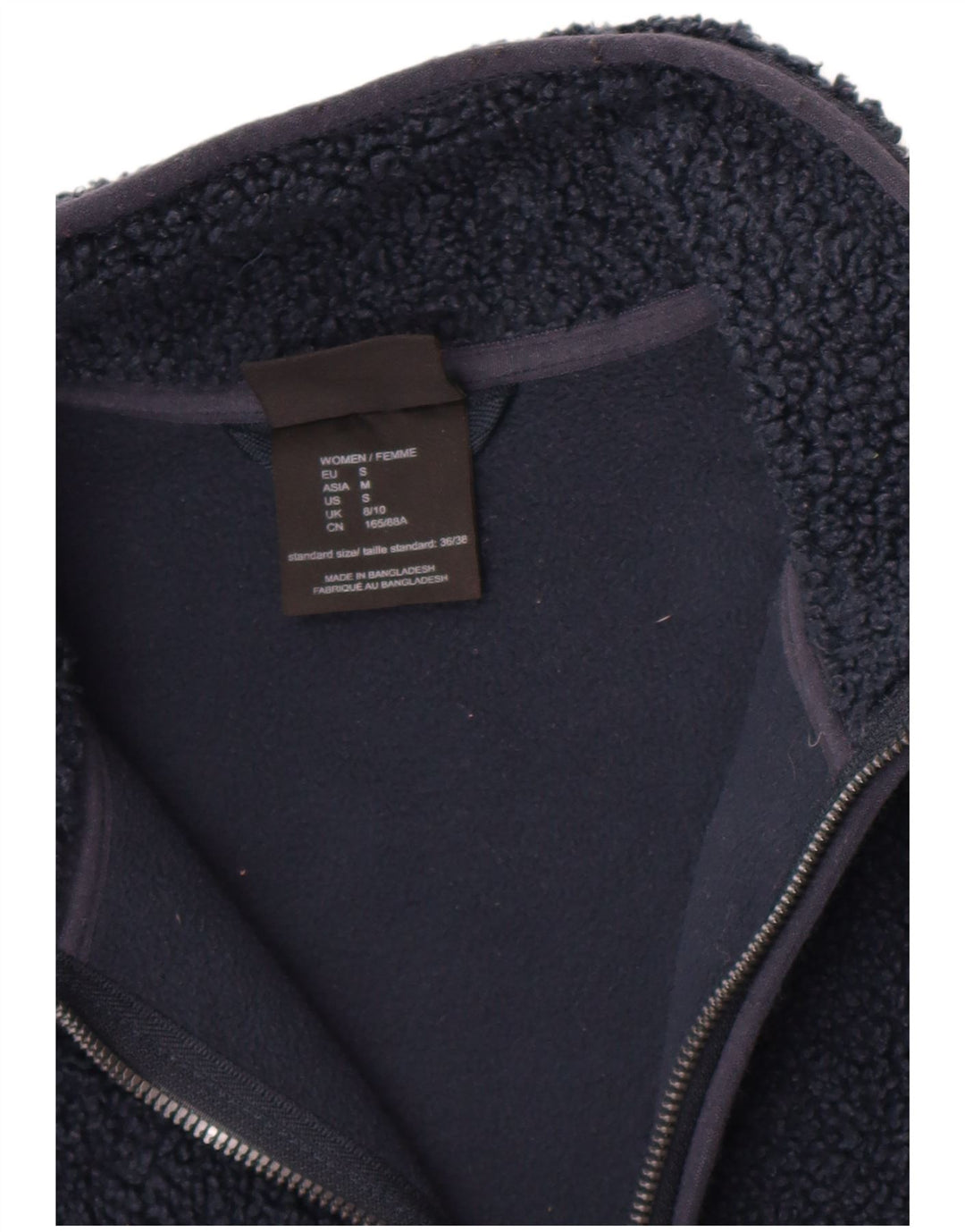 Jaqueta feminina Longline de lã Jack Wolfskin Reino Unido 8/10 pequena azul marinho