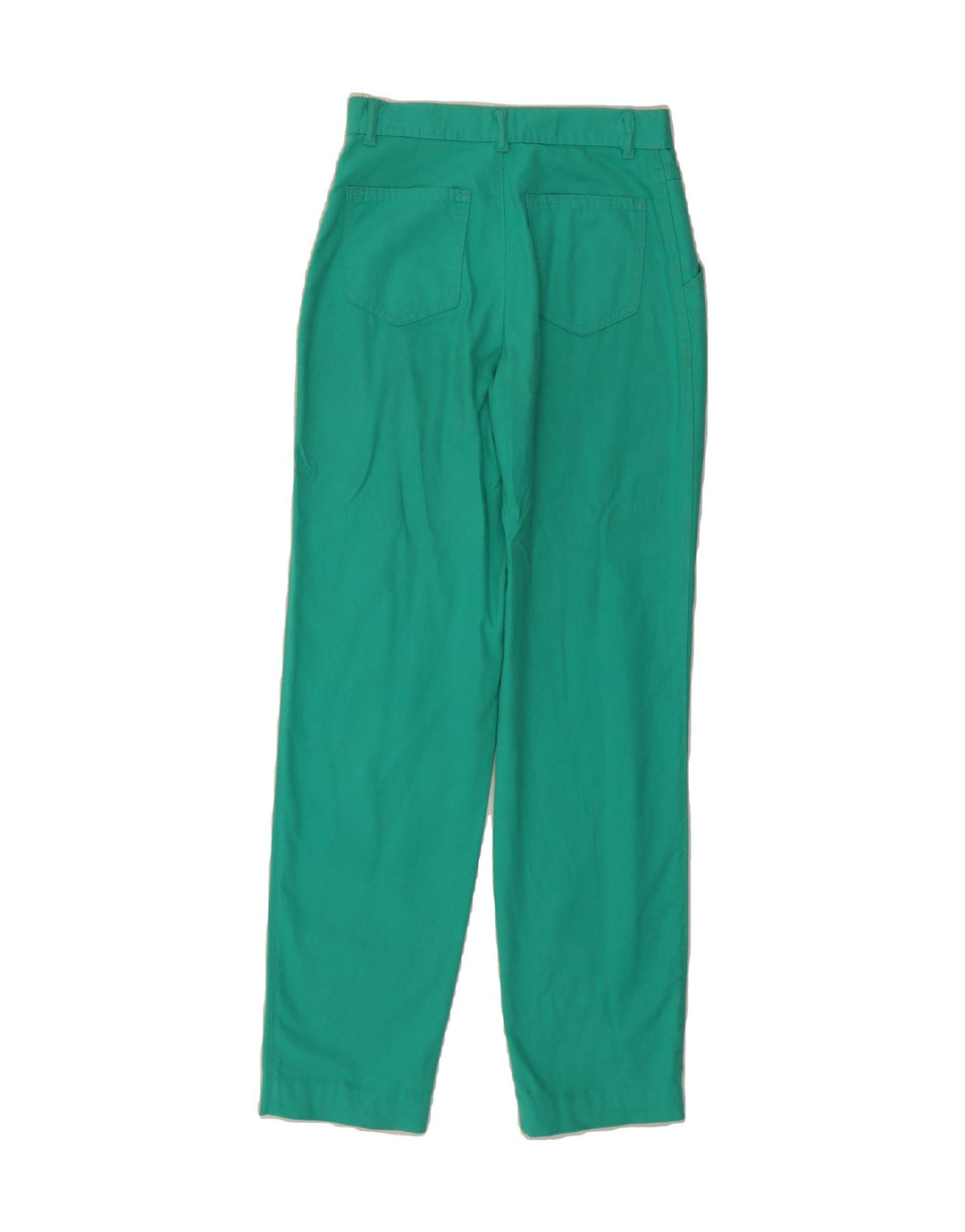 VINTAGE Womens Tapered Casual Trousers W24 L29 Green Cotton Vintage Vintage and Second-Hand Vintage from Messina Hembry 