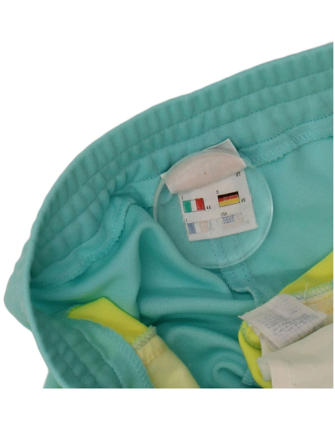 ELLESSE Shorts feminino casual IT 44 médio W32 azul colorblock poliéster