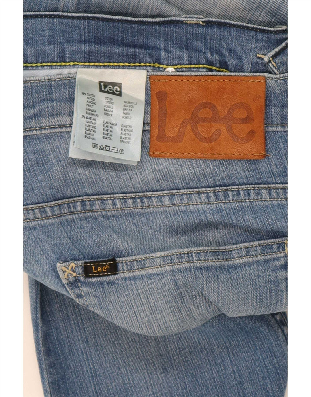 Lee Mens Powell Slim Jeans W34 L34 Azul Algodão