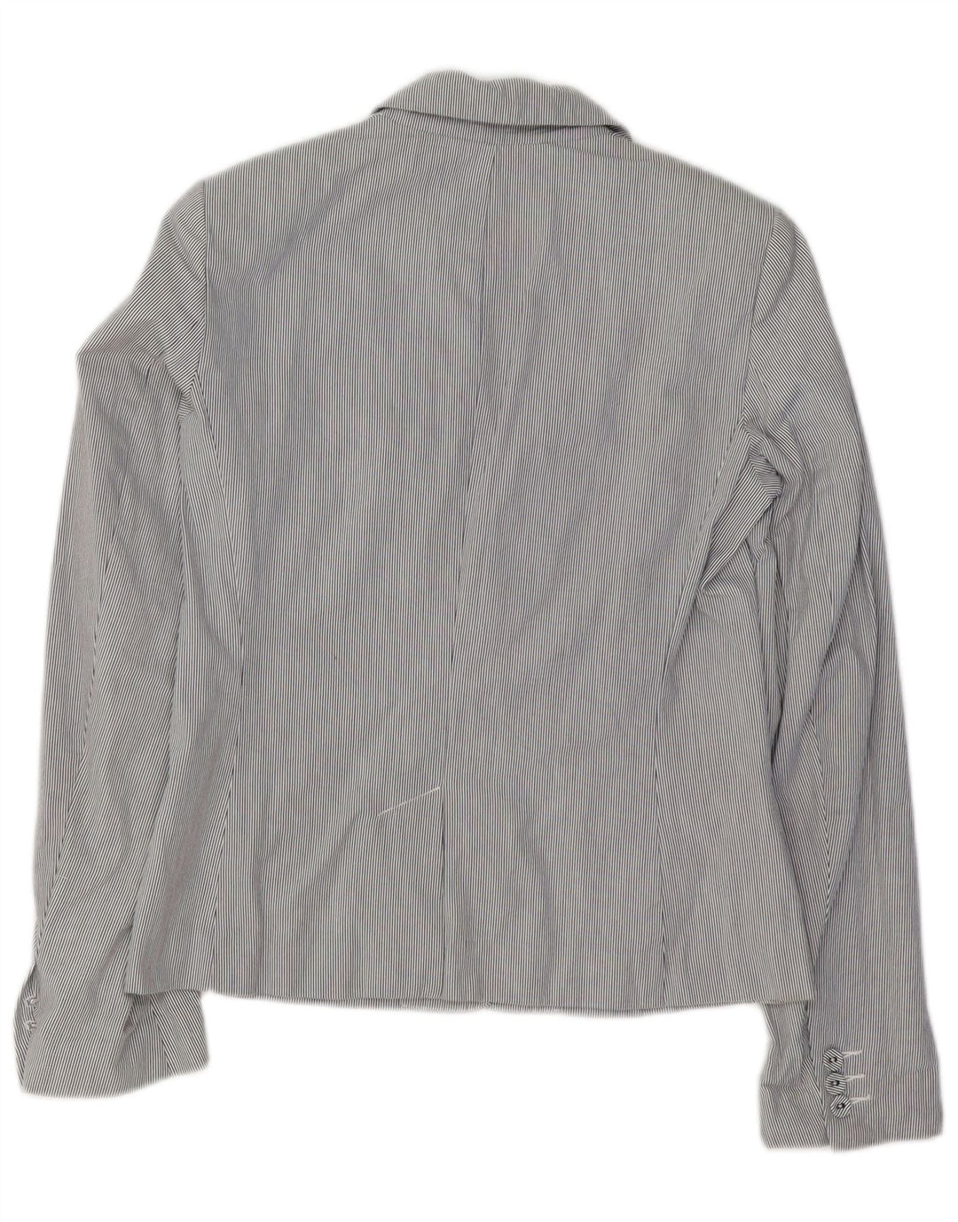 Jaqueta blazer feminina FRENCH CONNECTION Reino Unido 10 listras azuis pequenas