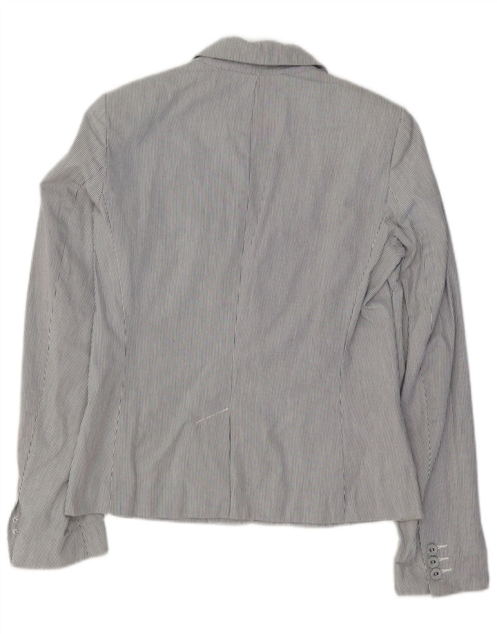 Jaqueta blazer feminina FRENCH CONNECTION Reino Unido 10 listras azuis pequenas