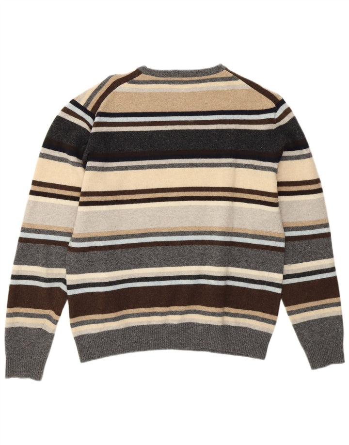 Suéter feminino KAPPA com gola redonda UK 16 grande listrado multicolorido