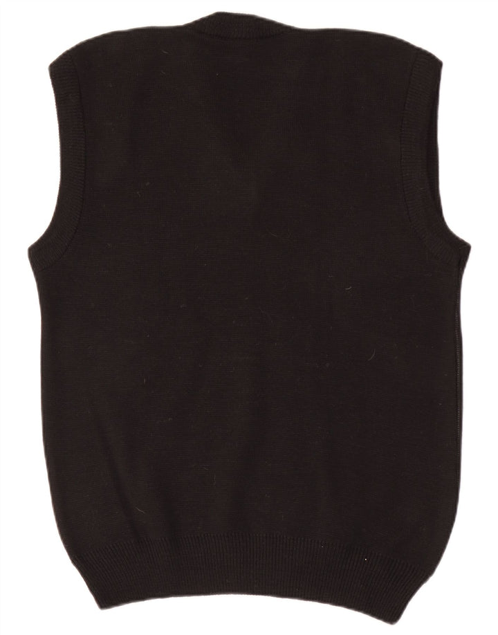 Regata masculina vintage com colete pequeno preto Argyle/Diamante