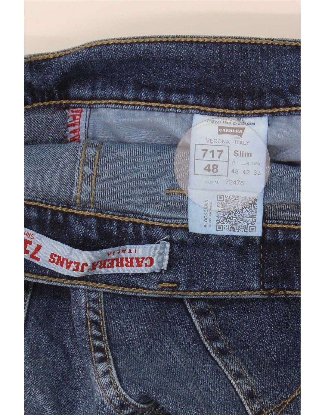 Carrera Masculino 717 Slim Jeans IT 48 Médio W33 L32 Azul Algodão