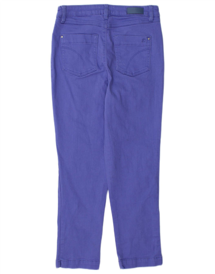 Calça jeans feminina MONSOON Hoile cortada UK 8 pequena W28 L25 roxa