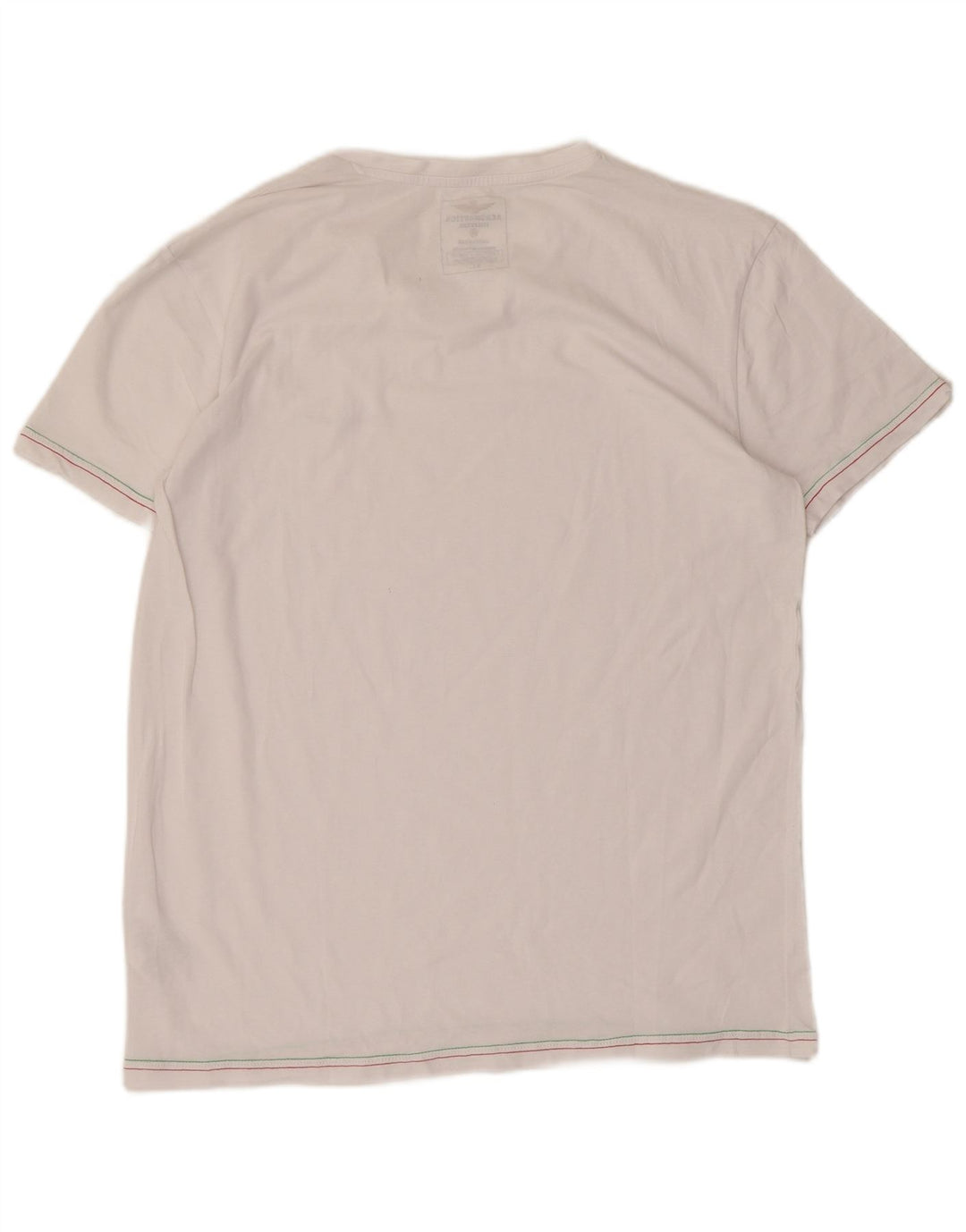 Camiseta feminina AERONAUTICA MILITARE UK 18 XL algodão branco