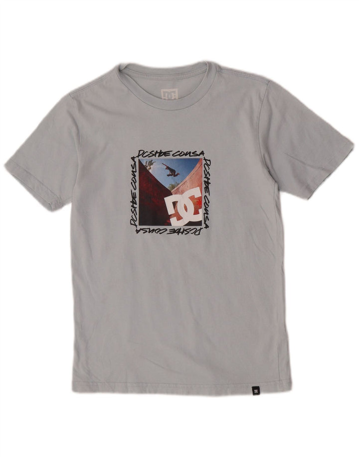 Camiseta gráfica DC Boys Top 13-14 anos grande algodão cinza