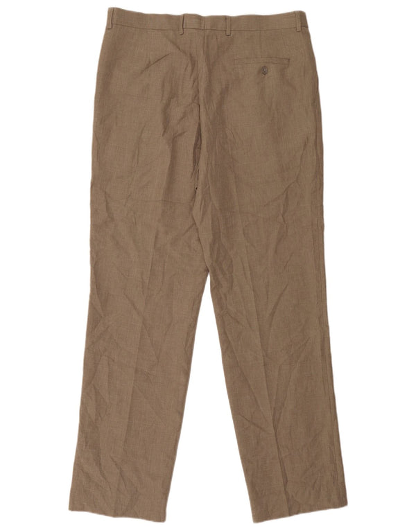 Calça masculina Marks & Spencer com pegged suit W36 L33 poliéster bege