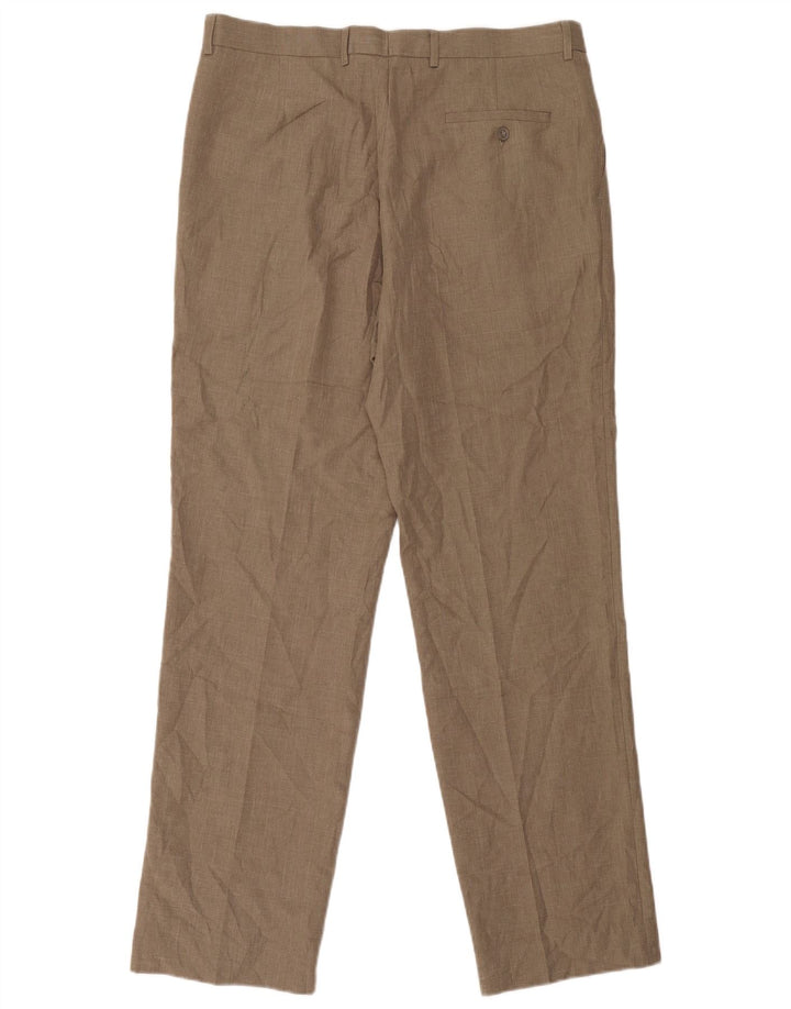 Calça masculina Marks & Spencer com pegged suit W36 L33 poliéster bege