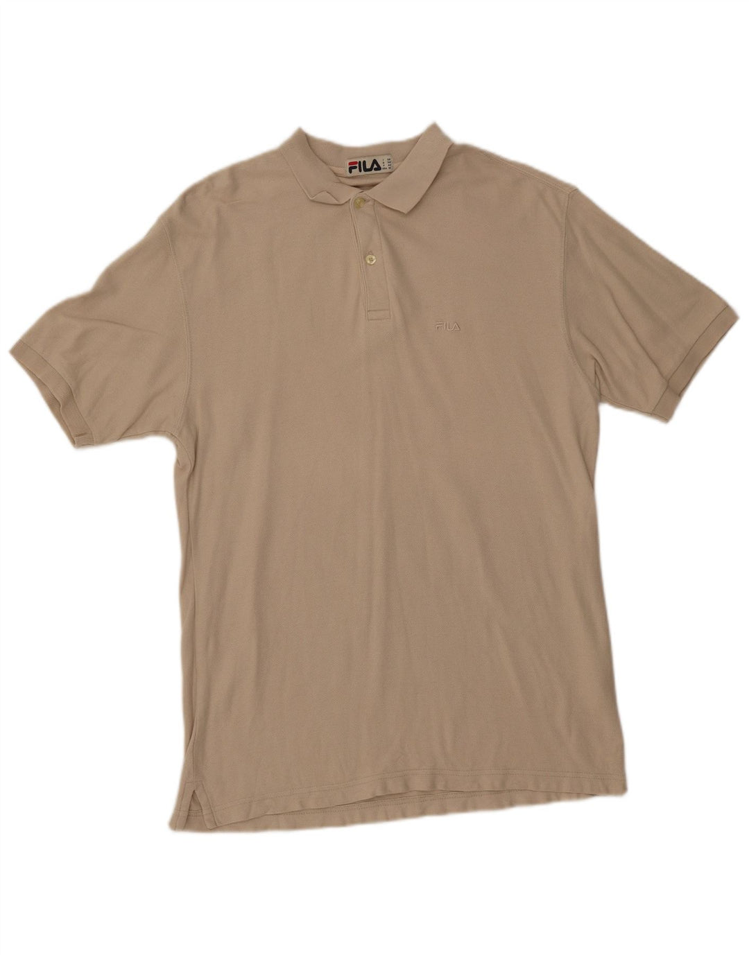 Camisa polo masculina FILA algodão bege médio
