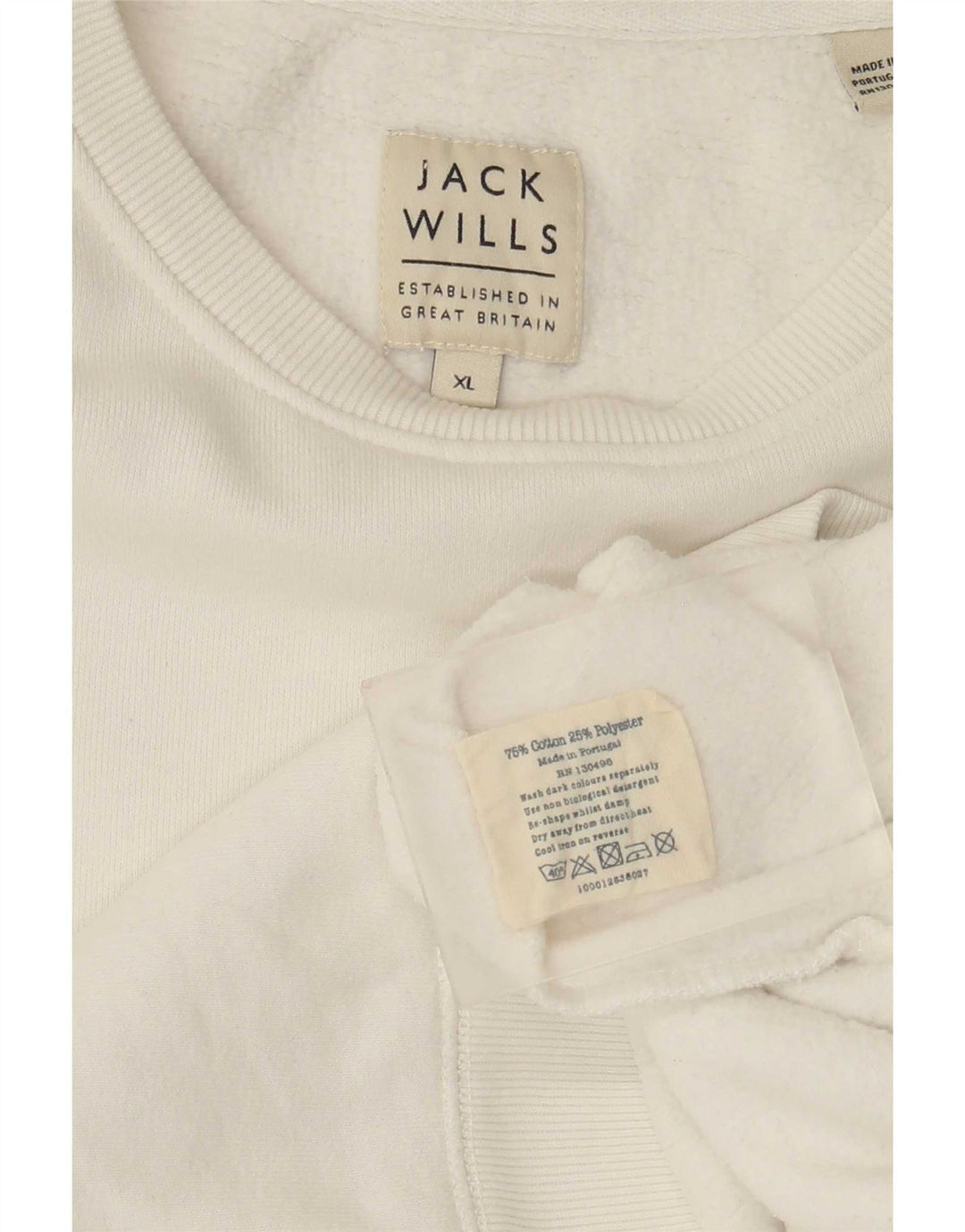 Jack Wills moletom masculino Jumper XL algodão branco