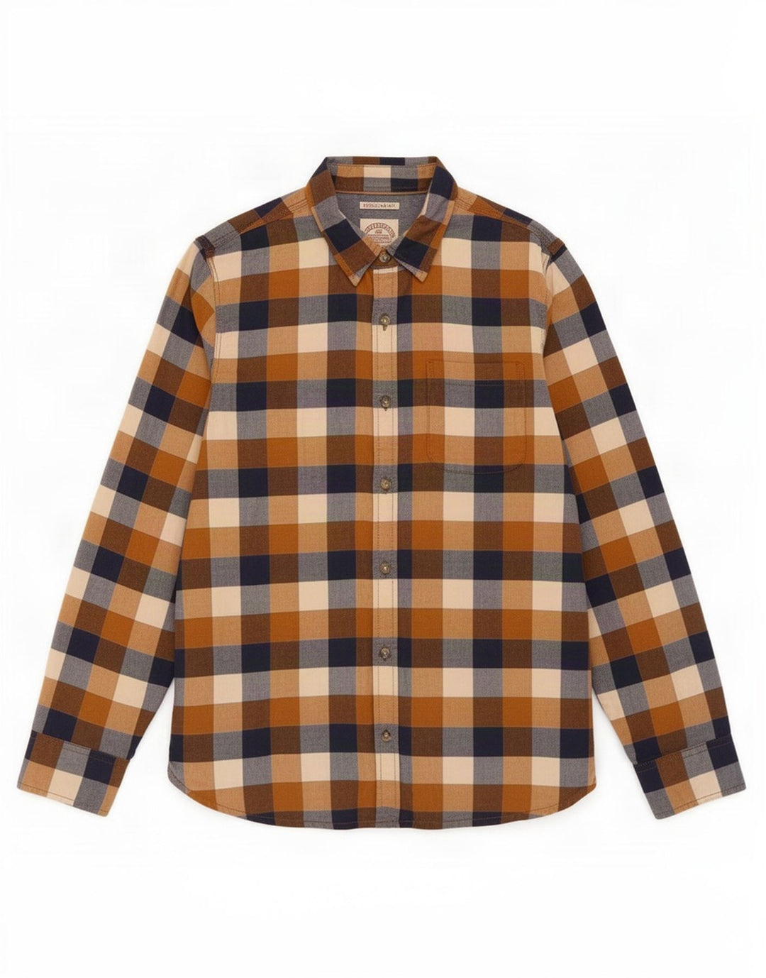 Camisa masculina de ajuste regular Fat Face, algodão guingão multicolorido médio