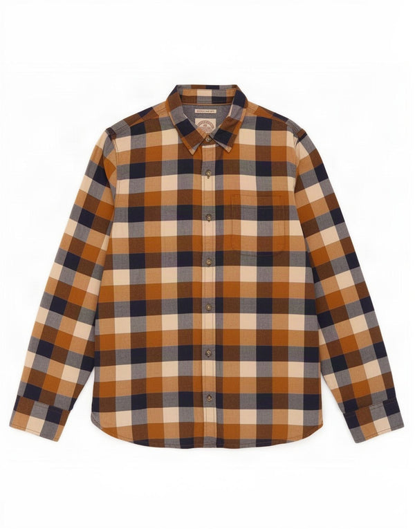 Camisa masculina de ajuste regular Fat Face, algodão guingão multicolorido médio