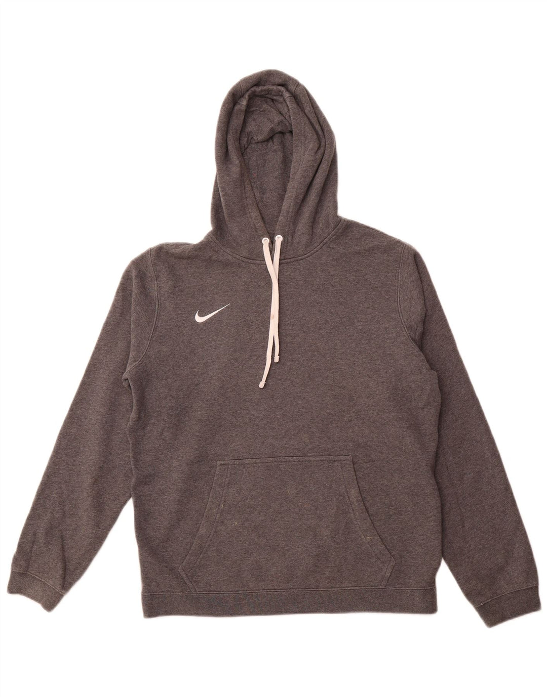 NIKE Mens Hoodie Jumper Médio Cinza Algodão
