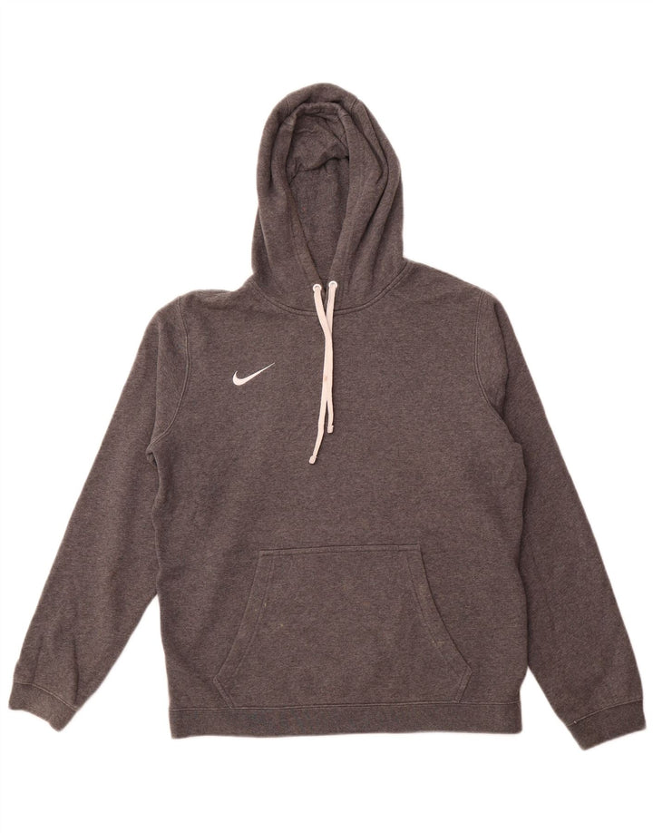 NIKE Mens Hoodie Jumper Médio Cinza Algodão