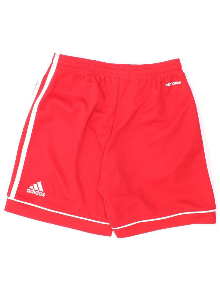 Shorts esportivos Adidas Boys Climalite 9-10 anos poliéster vermelho
