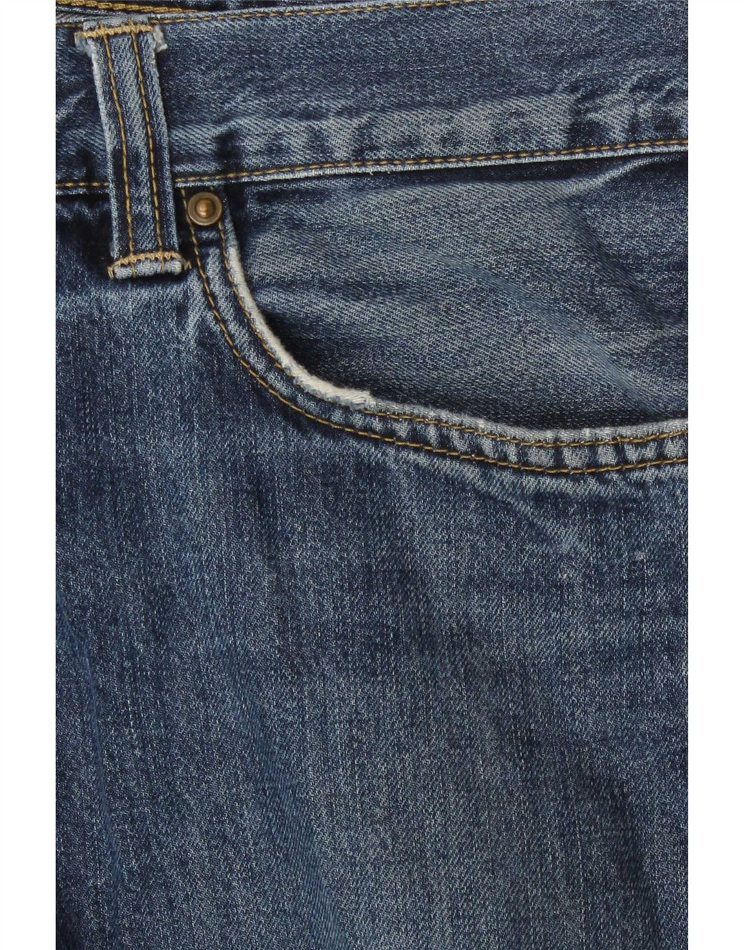 Carhartt Mens Straight Jeans W34 L34 Azul Algodão