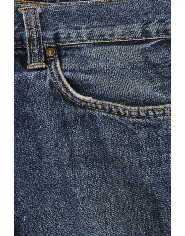 Carhartt Mens Straight Jeans W34 L34 Azul Algodão
