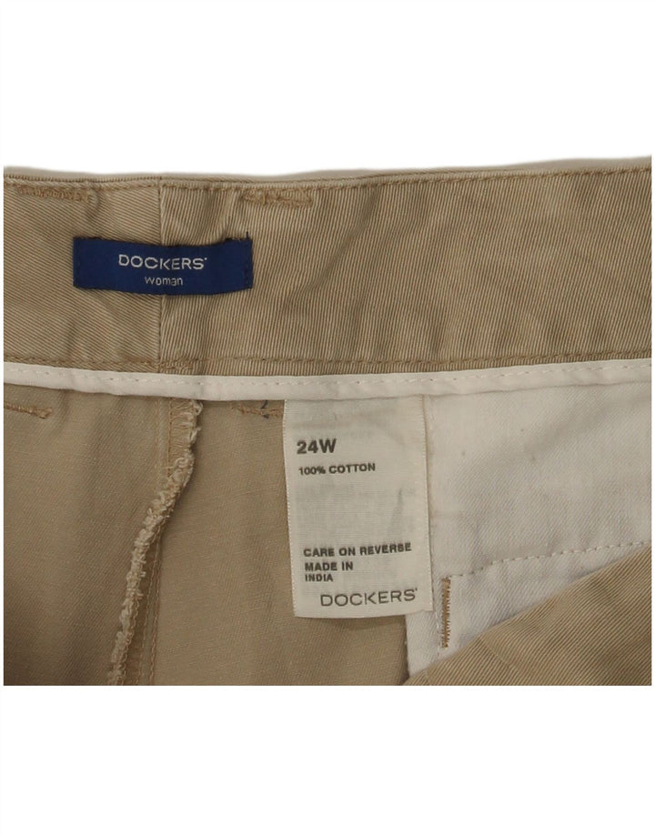 Shorts cargo feminino DOCKERS US 24 4XL W48 algodão bege
