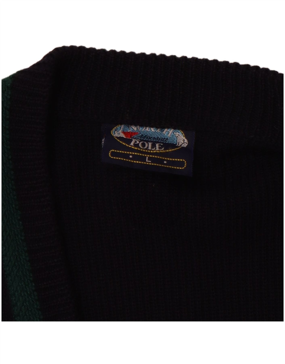 Suéter cardigã masculino NORTH POLE grande azul marinho