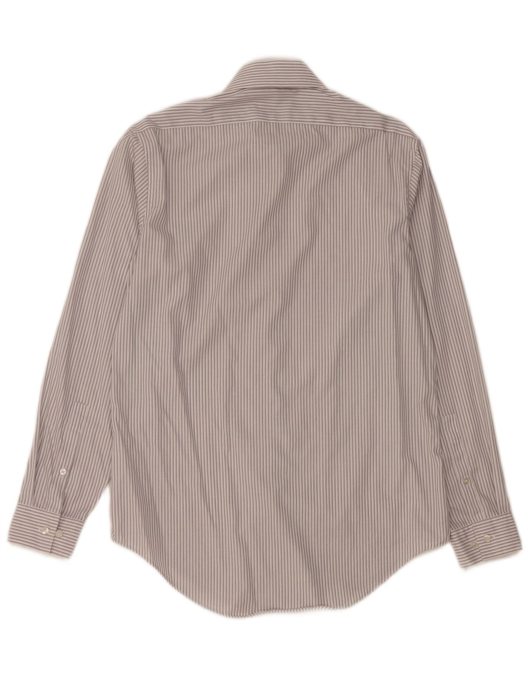 Camisa masculina Calvin Klein Slim Fit tamanho 15 1/2 cinza médio listrado