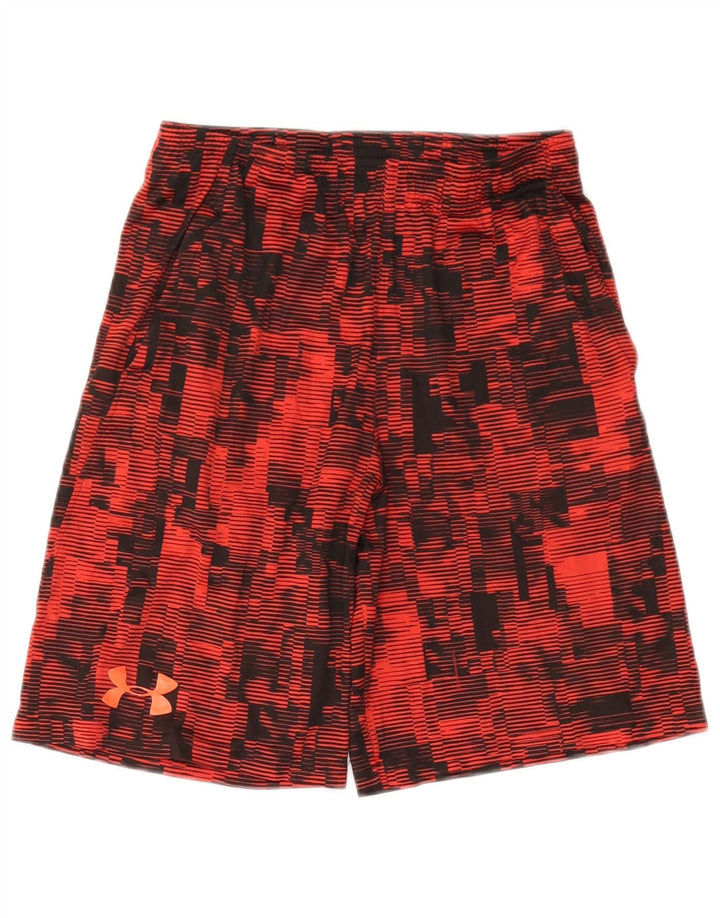 Shorts esportivos UNDER ARMOUR Boys Heat Gear 13-14 anos XL vermelho geométrico