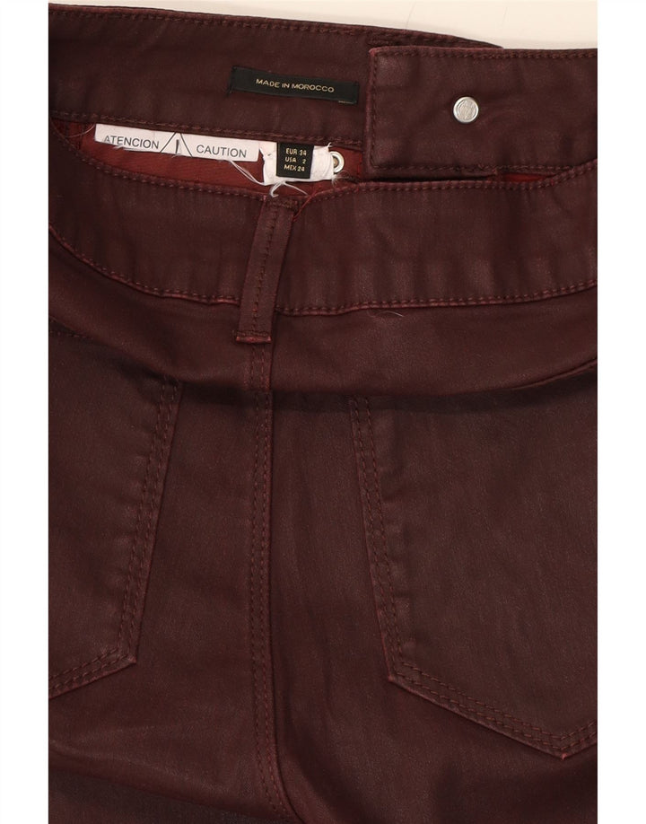 MASSIMO DUTTI Womens Skinny Casual Trousers EU 34 2XS W24 L29 Brown Vintage Massimo Dutti and Second-Hand Massimo Dutti from Messina Hembry 