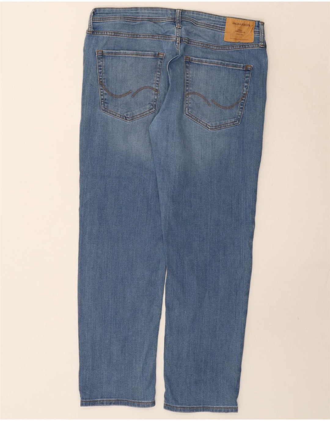 Jack & Jones Mens Slim Jeans W34 L30 Azul Algodão