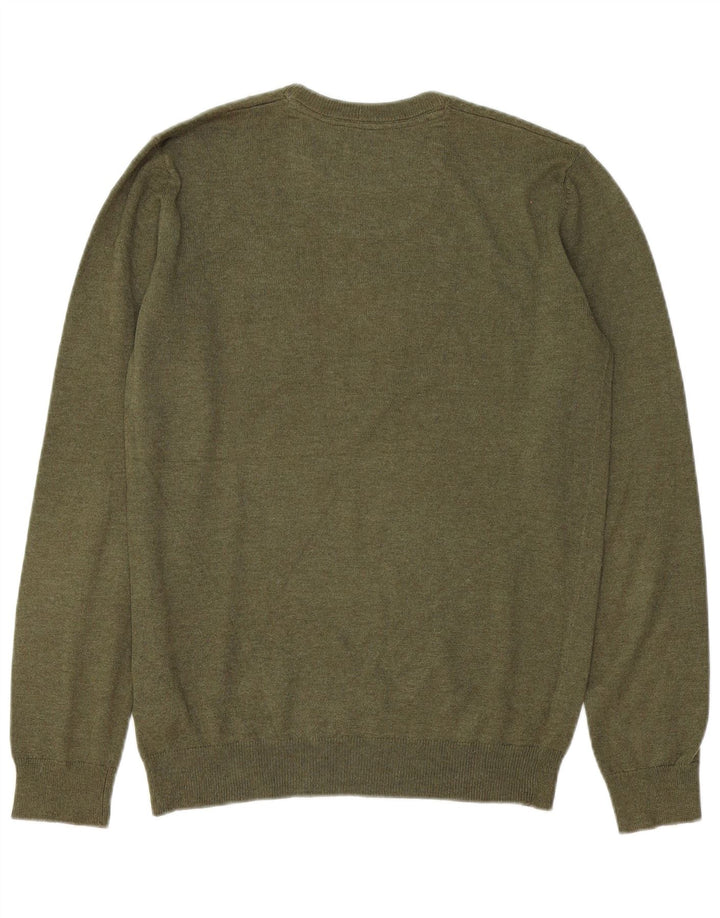 Suéter masculino WRANGLER com gola redonda, pequeno algodão verde
