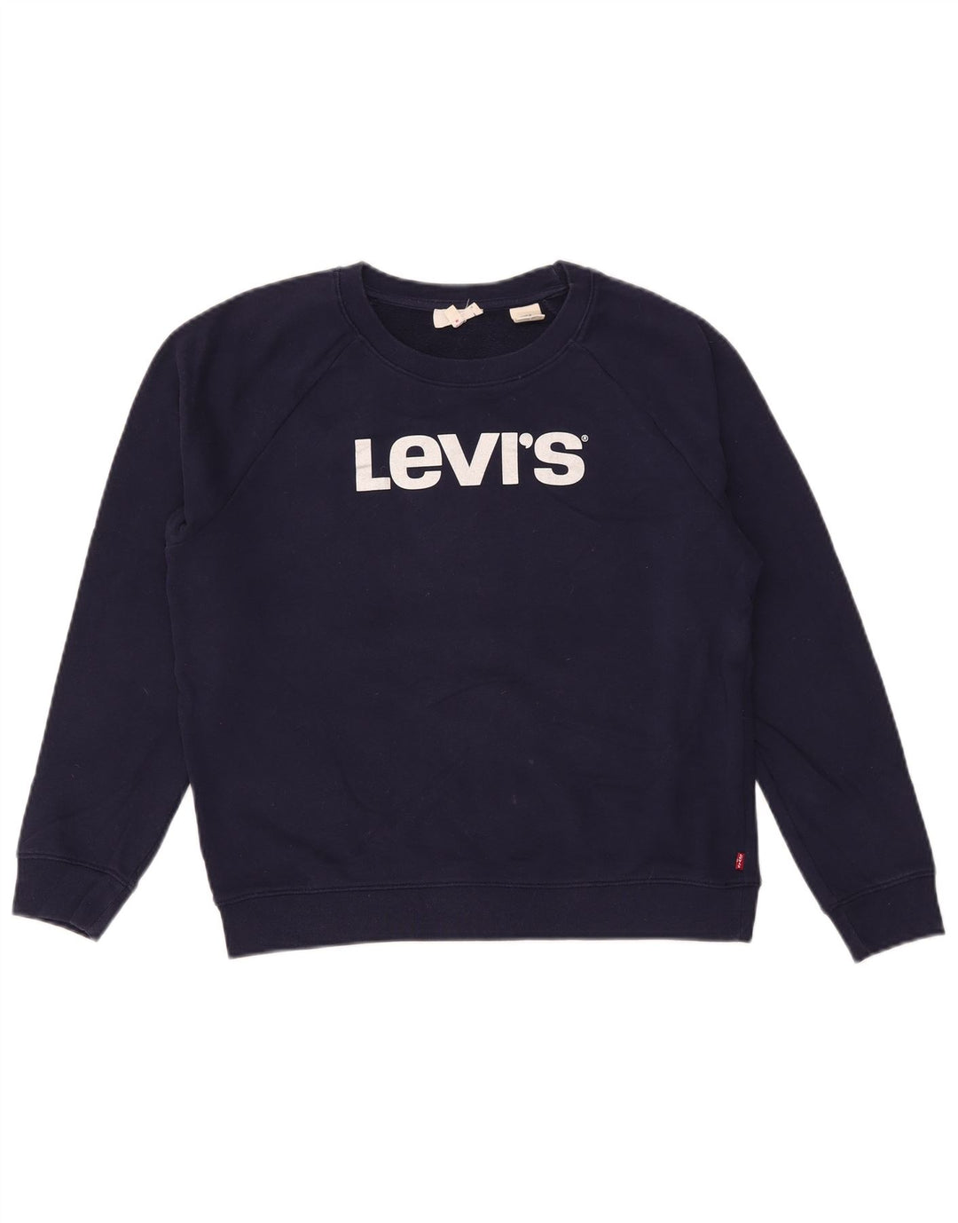 Moletom feminino Levi's com estampa oversized Reino Unido 10 pequeno azul marinho