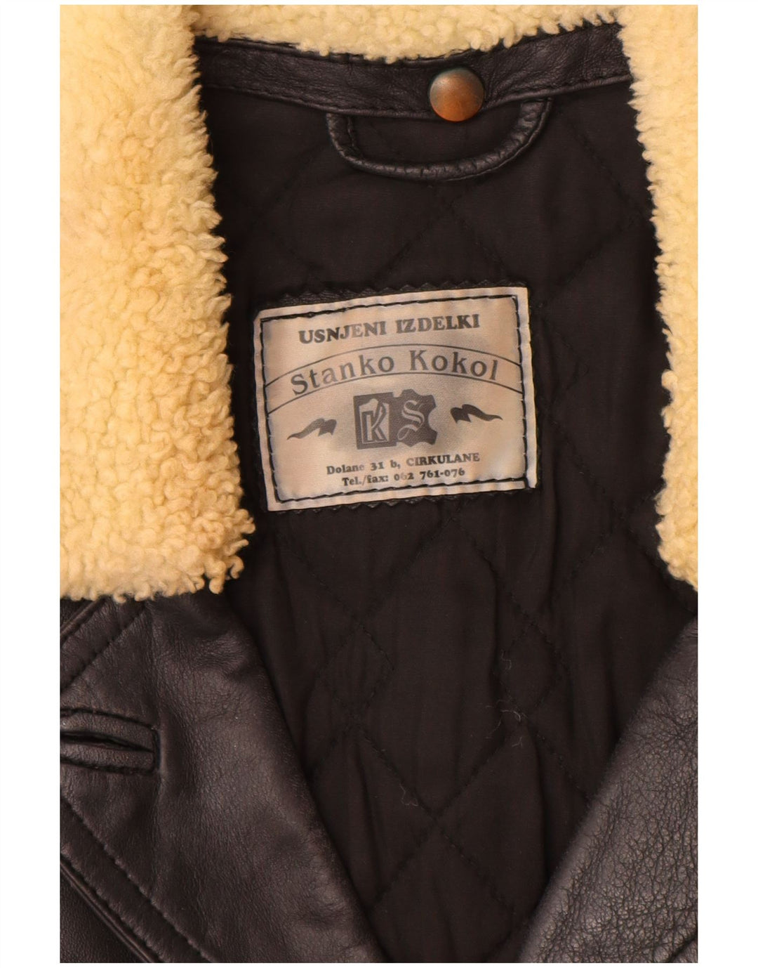Sobretudo feminino vintage UK 10 pequeno preto