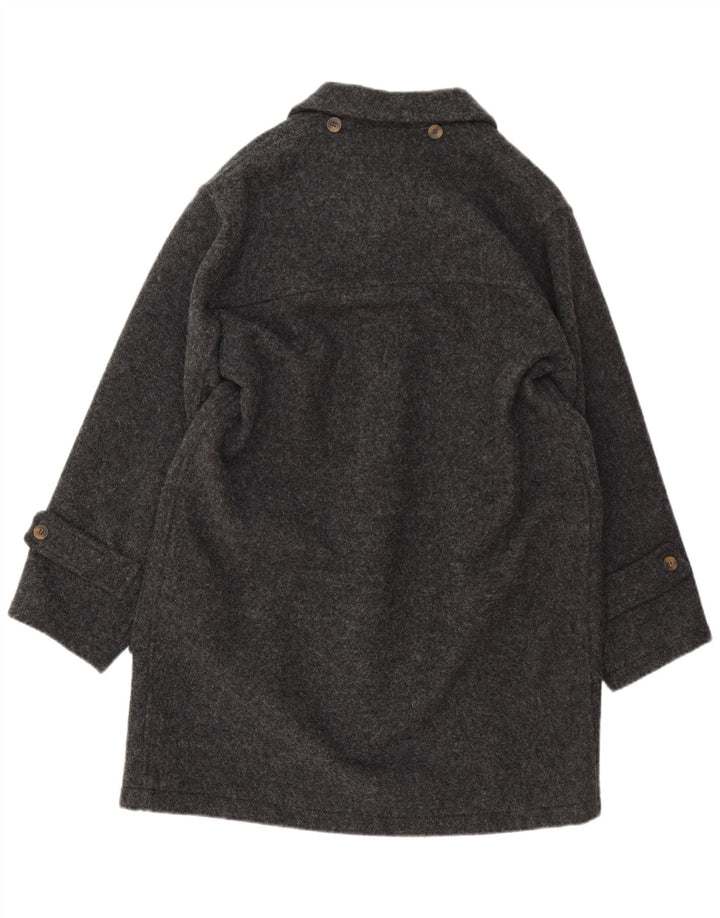 Casaco masculino vintage IT 46 lã manchada cinza pequena