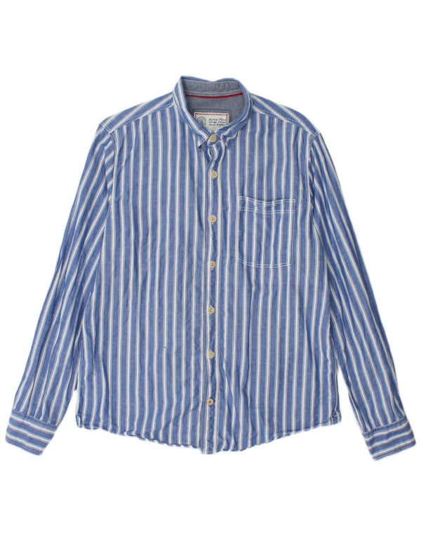 Fat Face Mens Shirt Medium Blue Pinstripe Cotton