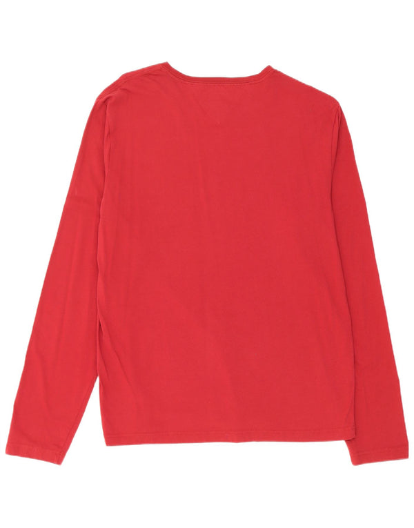 Tommy Hilfiger Camiseta masculina gráfica manga comprida XL algodão vermelho