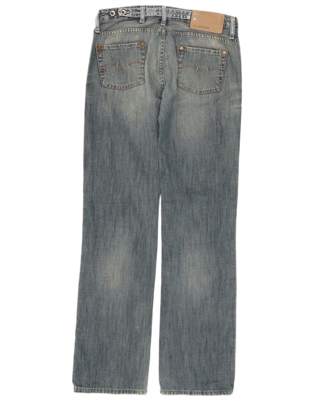 Jeans retos femininos G-Star W26 L32 algodão azul