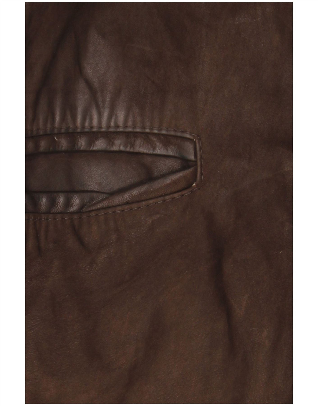 Jaqueta de couro masculina vintage IT 48 couro marrom médio