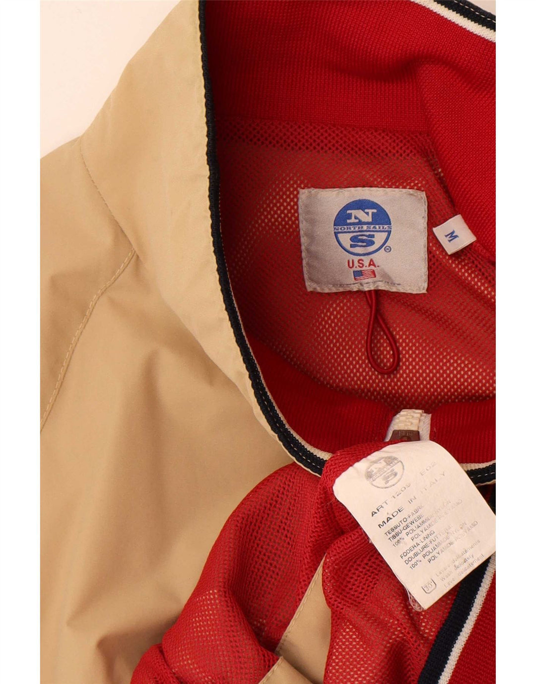 Jaqueta bomber masculina North Sails UK 38 poliamida colorblock bege médio