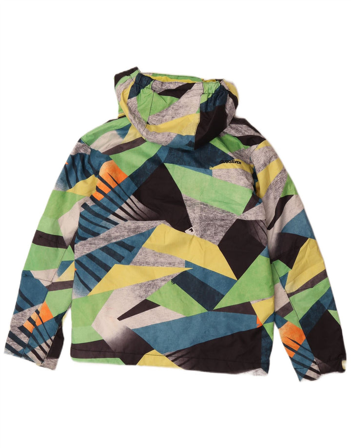 Jaqueta corta-vento Quiksilver Boys 11-12 anos multicolorido geométrico