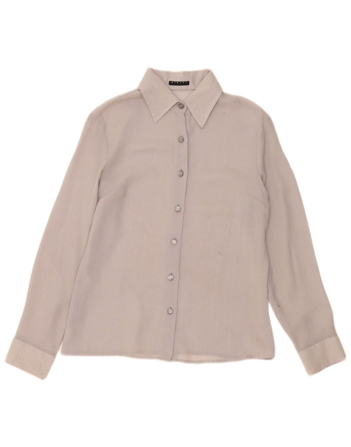 Camisa feminina Sisley UK 14 cinza médio