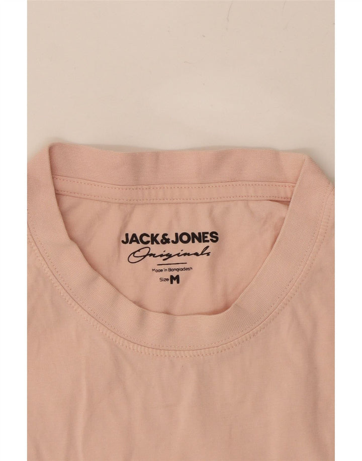 JACK & JONES Mens T-Shirt Top Medium Pink Cotton Vintage Jack & Jones and Second-Hand Jack & Jones from Messina Hembry 