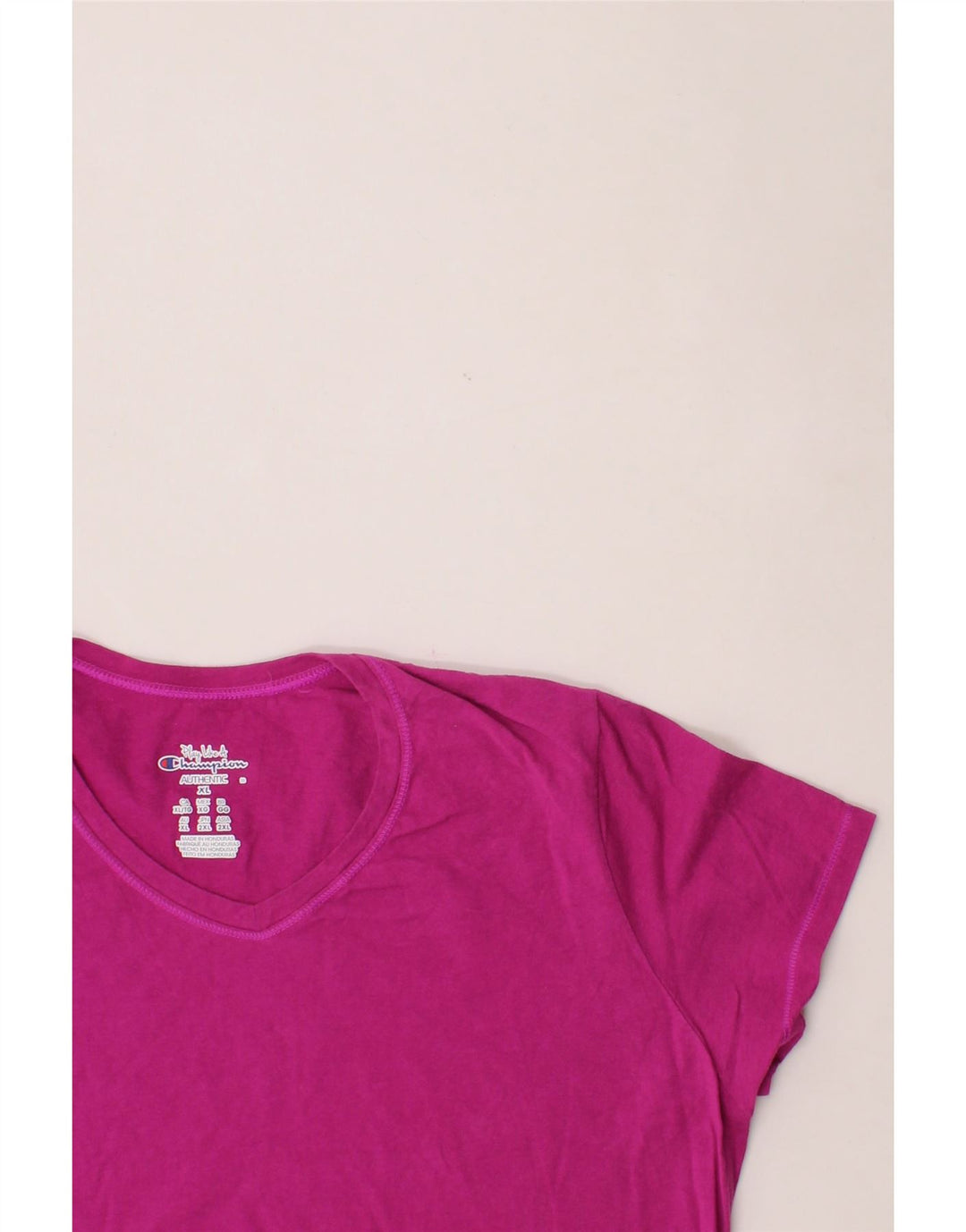 CHAMPION Womens T-Shirt Top UK 18 XL Pink Cotton Vintage Champion and Second-Hand Champion from Messina Hembry 