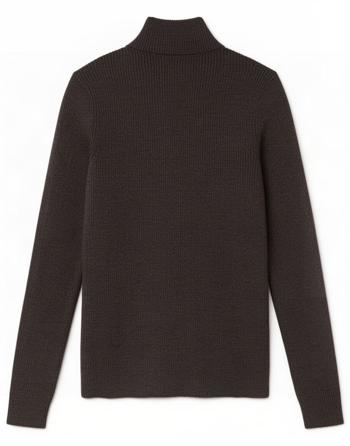 Suéter feminino Marks & Spencer com gola tartaruga Reino Unido 10 pequeno cinza