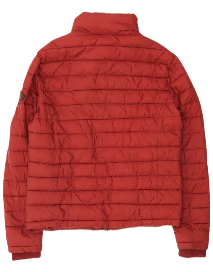 Jaqueta acolchoada masculina Superdry UK 40 grande nylon cor de vinho