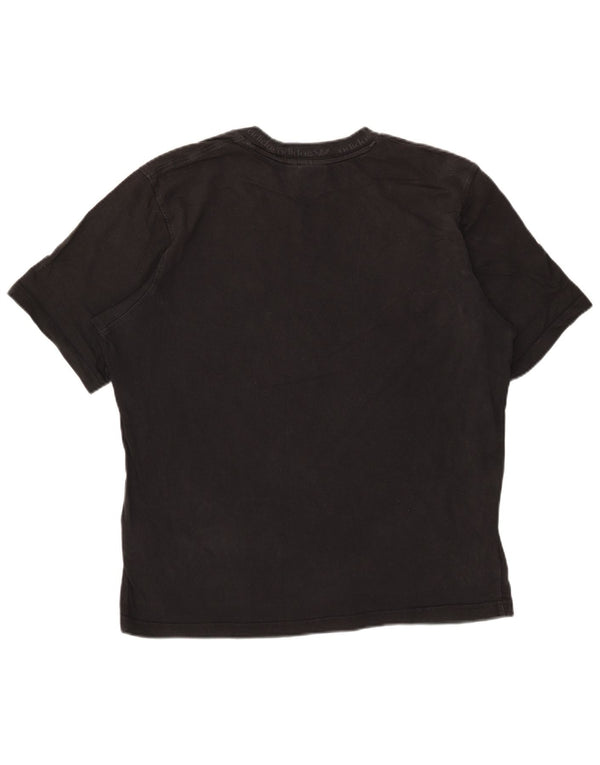 Adidas Mens Graphic T-Shirt Top Grande Algodão Preto