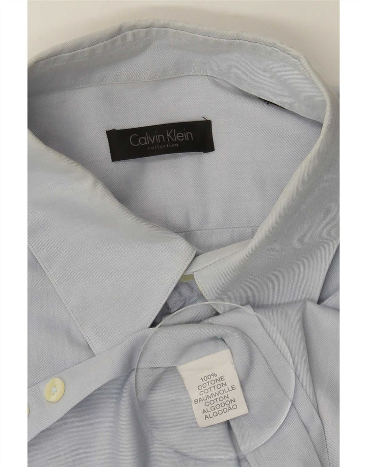 Camisa masculina Calvin Klein grande algodão azul