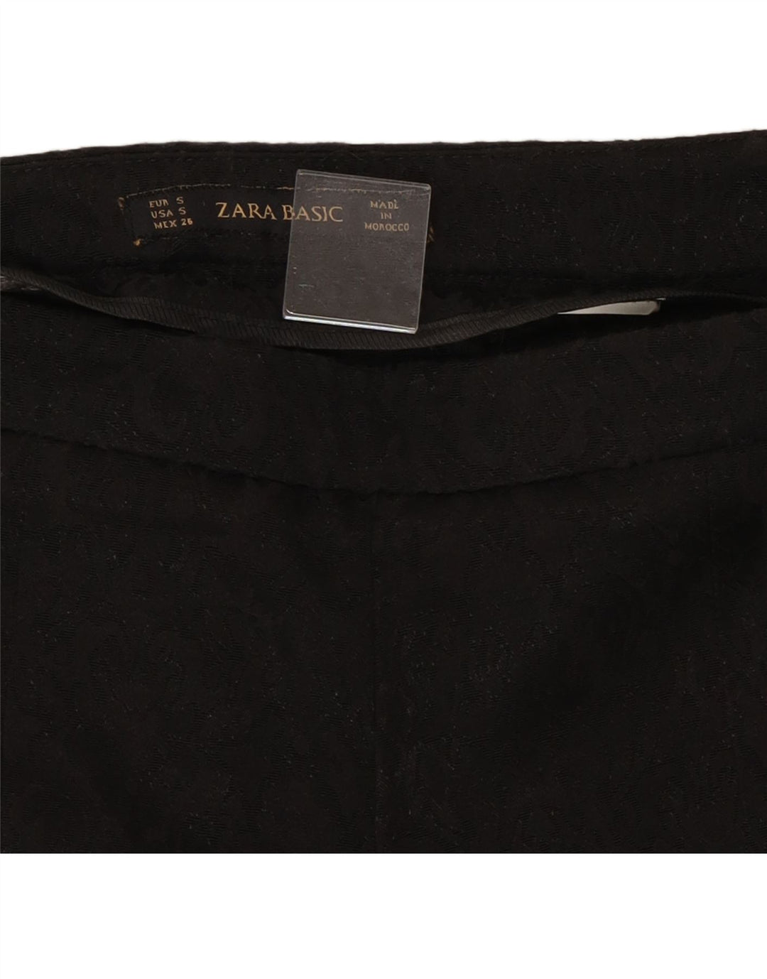 ZARA Womens Slim Casual Trousers Small W26 L28 Black
