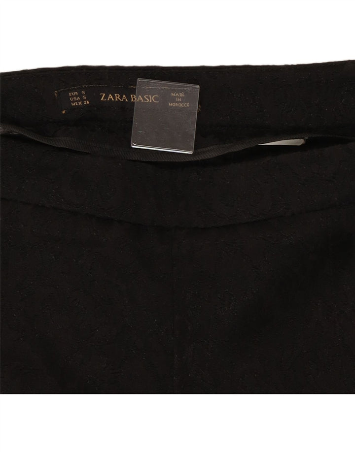 ZARA Womens Slim Casual Trousers Small W26 L28 Black
